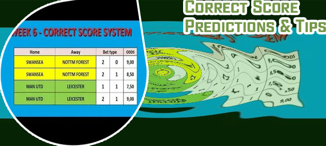 Correct score picks today